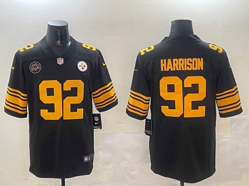 Men Pittsburgh Steelers #92 Harrison Black 2024 Nike Limited NFL Jersey style 01052->pittsburgh steelers->NFL Jersey